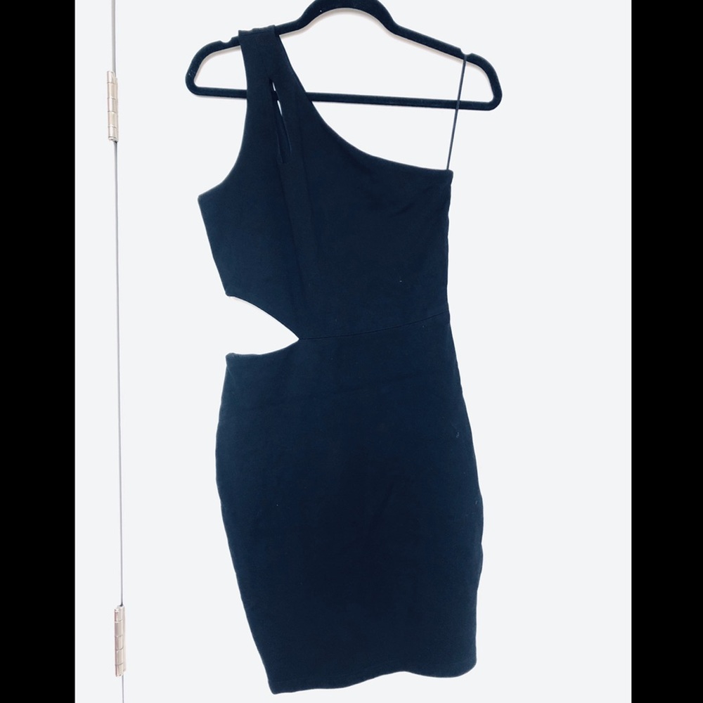 H&M Side Cutout One Shoulder Bodycon Dress